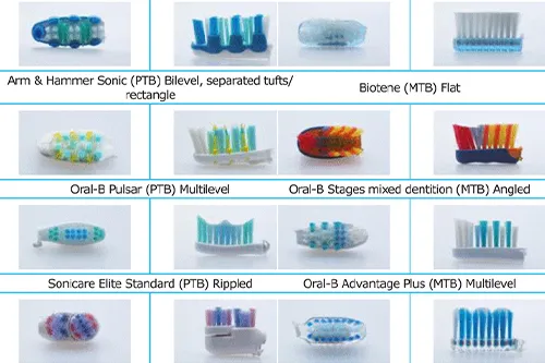 Brush head shape and size