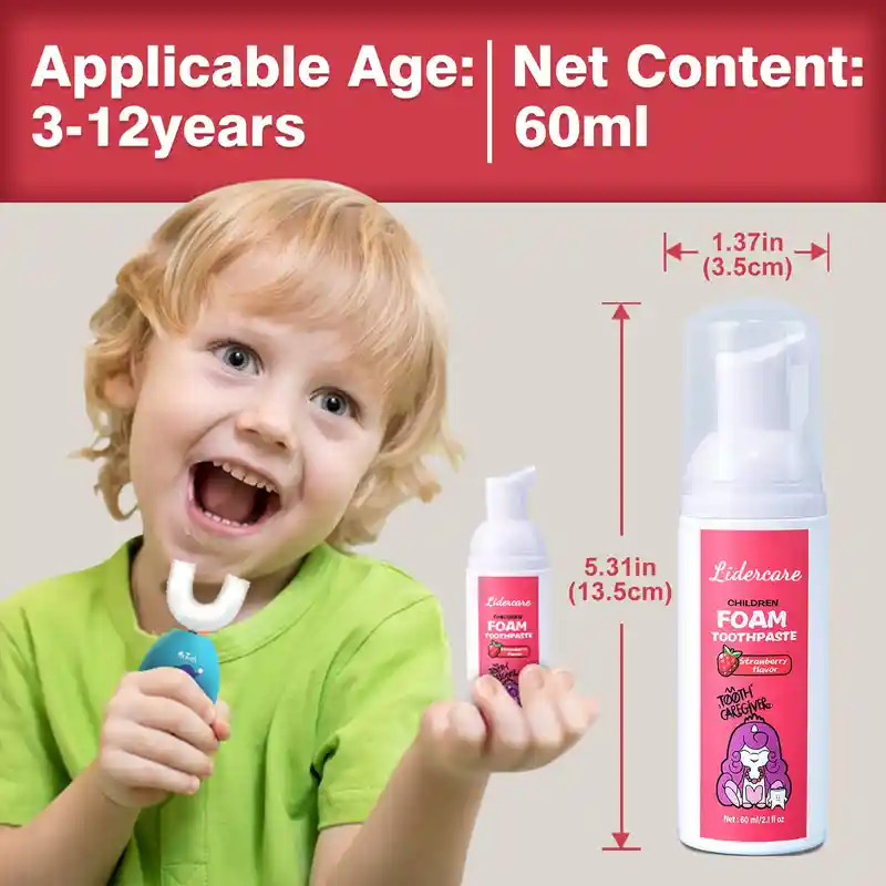 Kids Foam Toothpaste with Fruit Flavor (3)