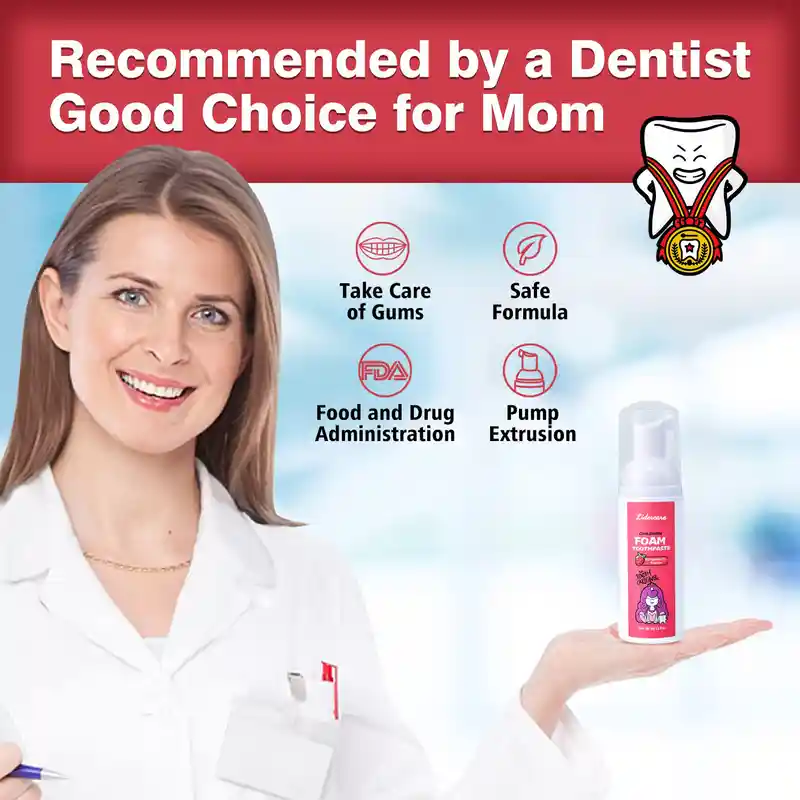 Kids Foam Toothpaste with Fruit Flavor (4)
