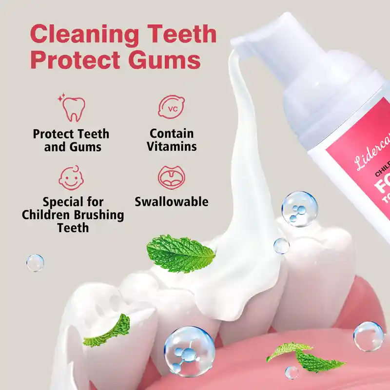 Kids Foam Toothpaste with Fruit Flavor (6)