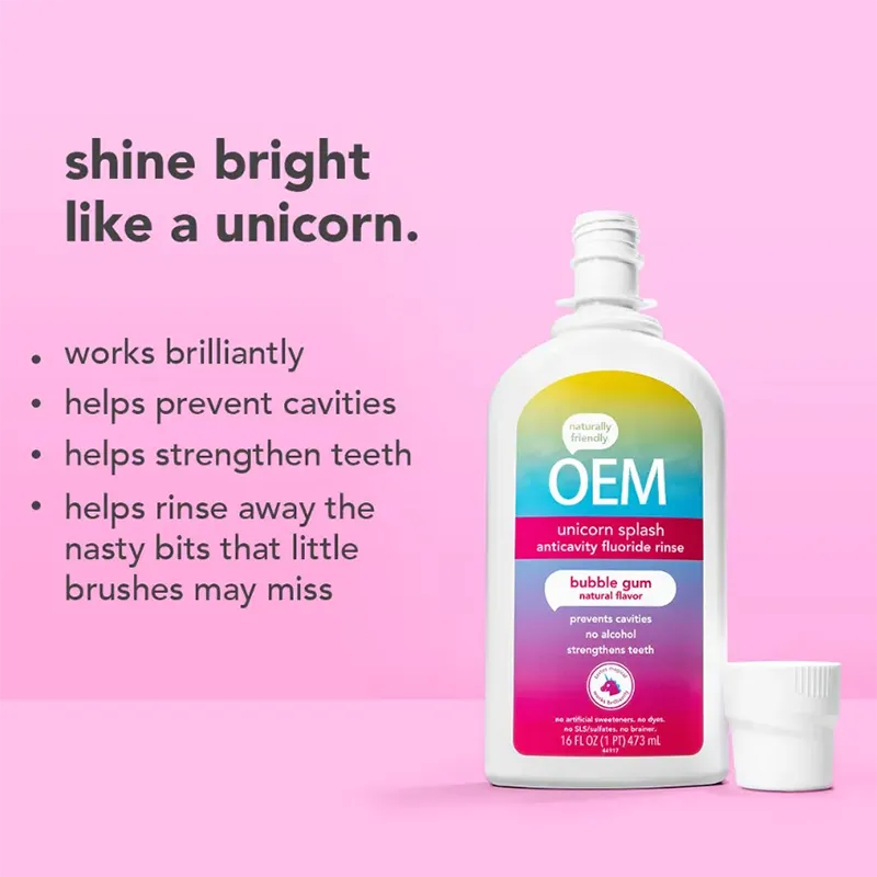 Kids Mouthwash with Bubble Gum Flavor (2)