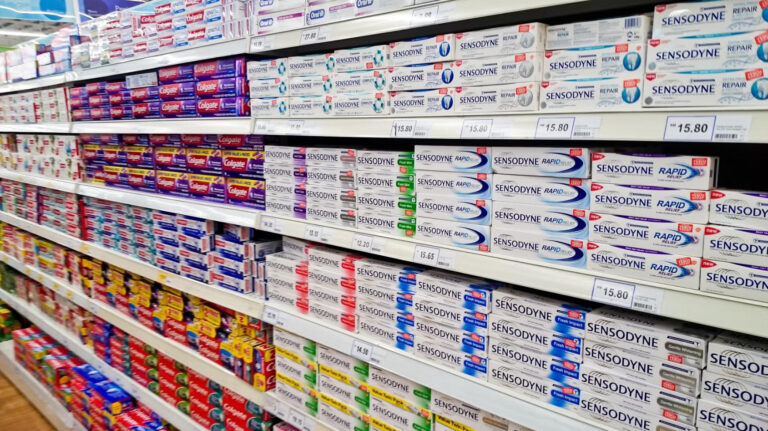 Popular Toothpaste Ingredients Display for African Market