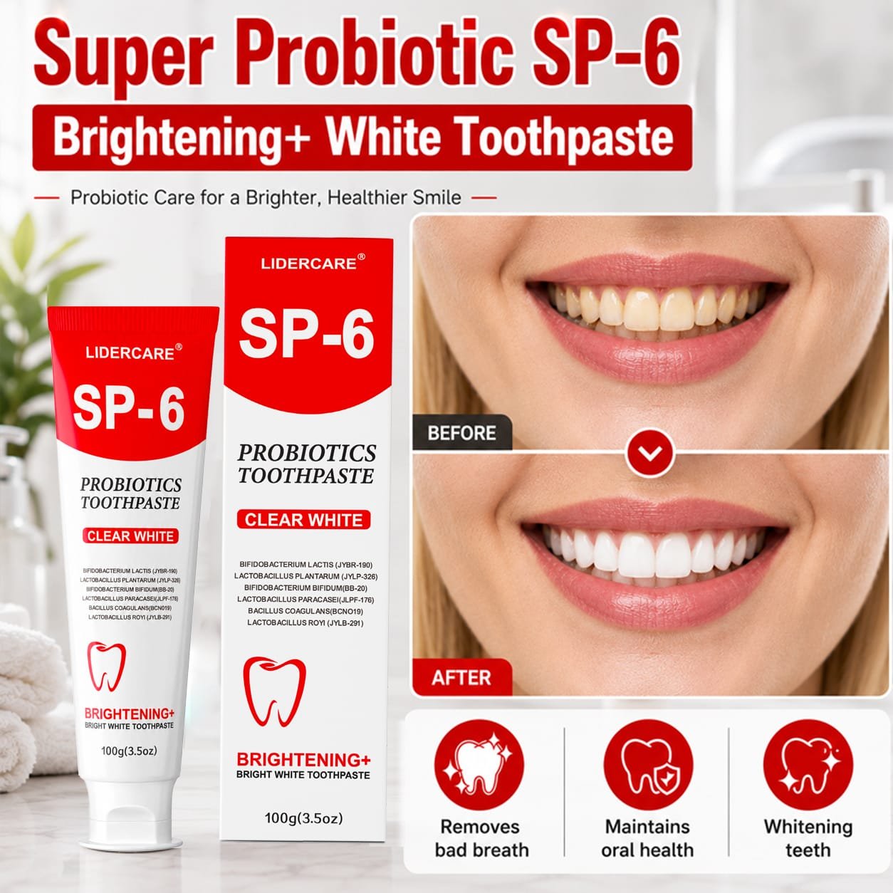 SP-6 Probiotics Whitening Toothpaste 11