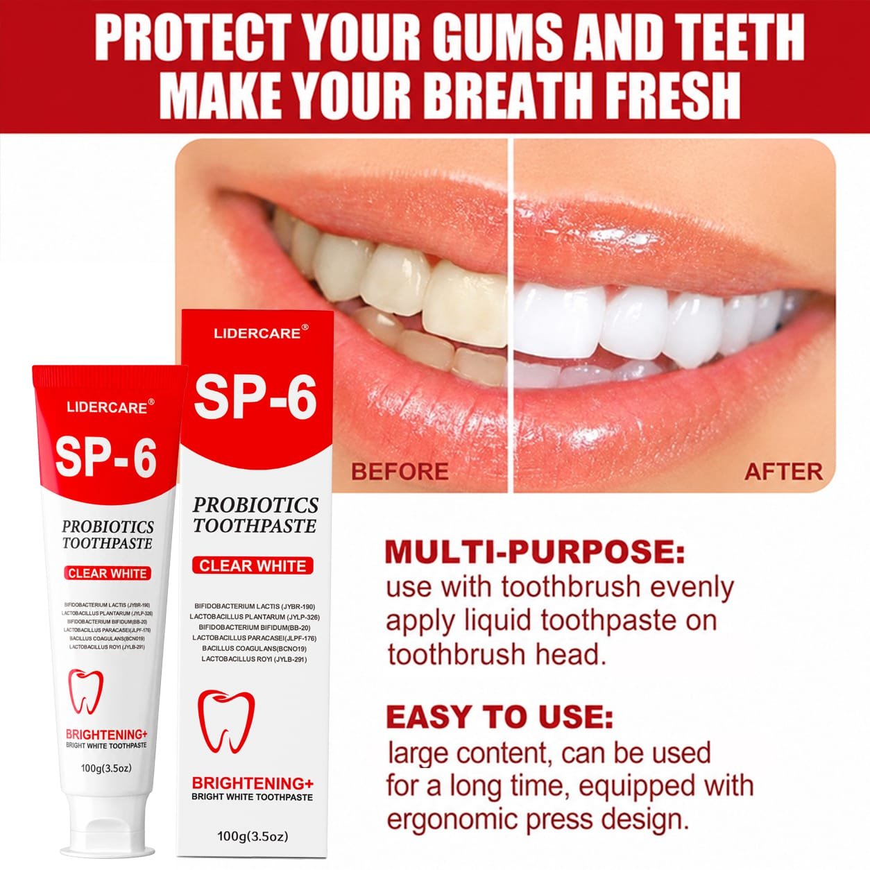 SP-6 Probiotics Whitening Toothpaste 7