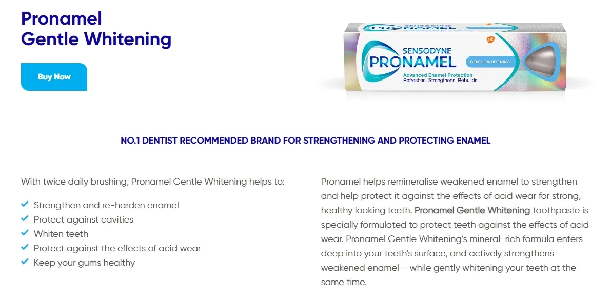 Sensodyne Pronamel Blanqueamiento Suave