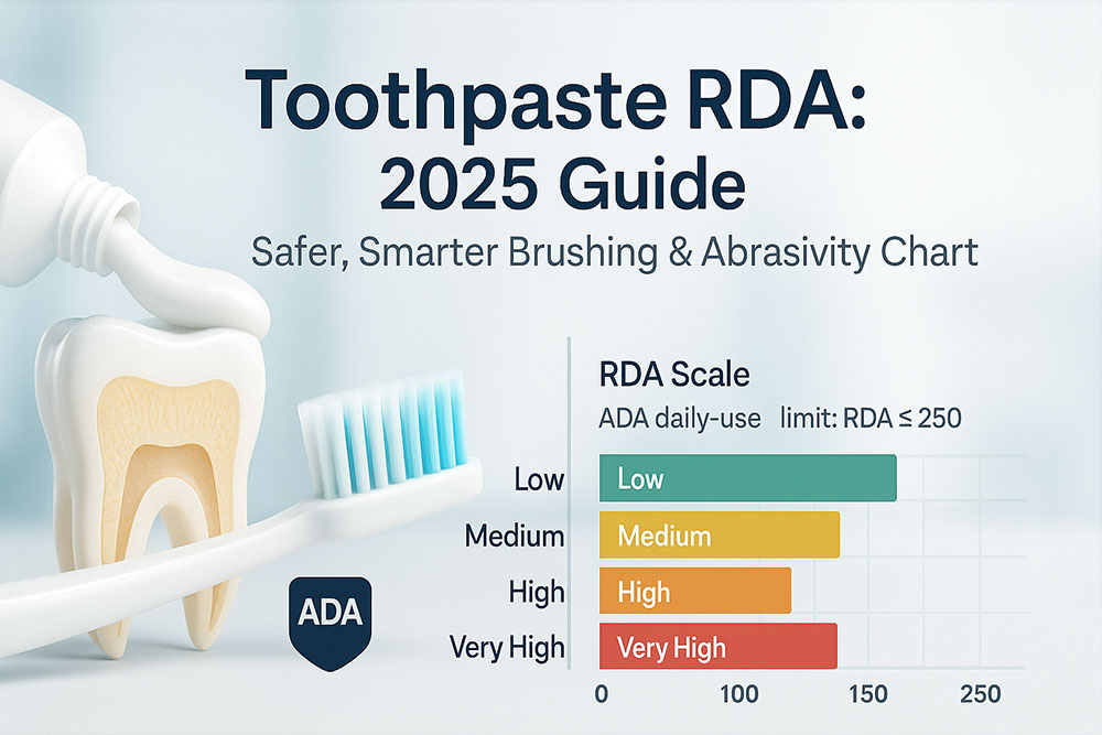 Toothpaste RDA Chart 2025 Safe Abrasivity Levels, Low RDA Picks & ADA Guidelines