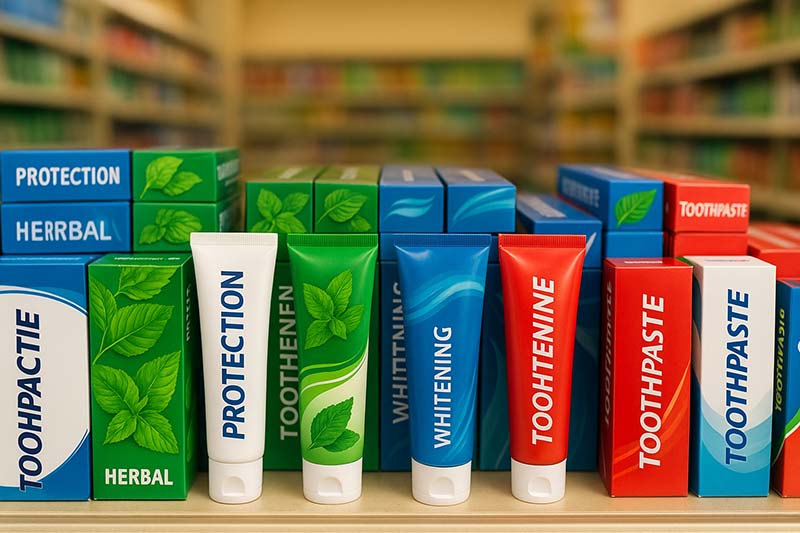 Vietnamesisches Zahnpasta-Verpackungsdesign für globale Märkte